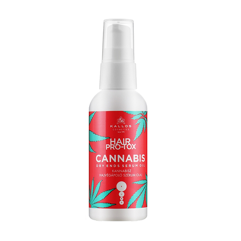 Олія-сироватка для сухих кінчиків волосся Kallos Cosmetics Hair Pro-Tox Cannabis Dry Ends Serum Oil, 50 мл