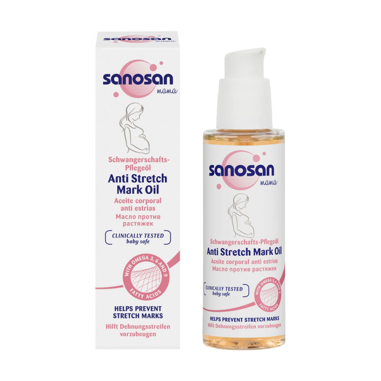 Олія від розтяжок Sanosan Mama Anti Stretch Mark Oil для вагітних, 100 мл