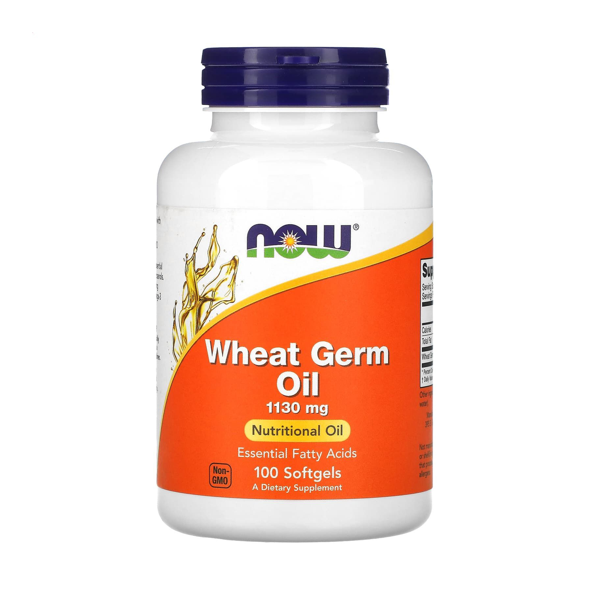 Олія зародків пшениці NOW Foods Wheat Germ Oil 1130 мг, 100 гелевих капсул