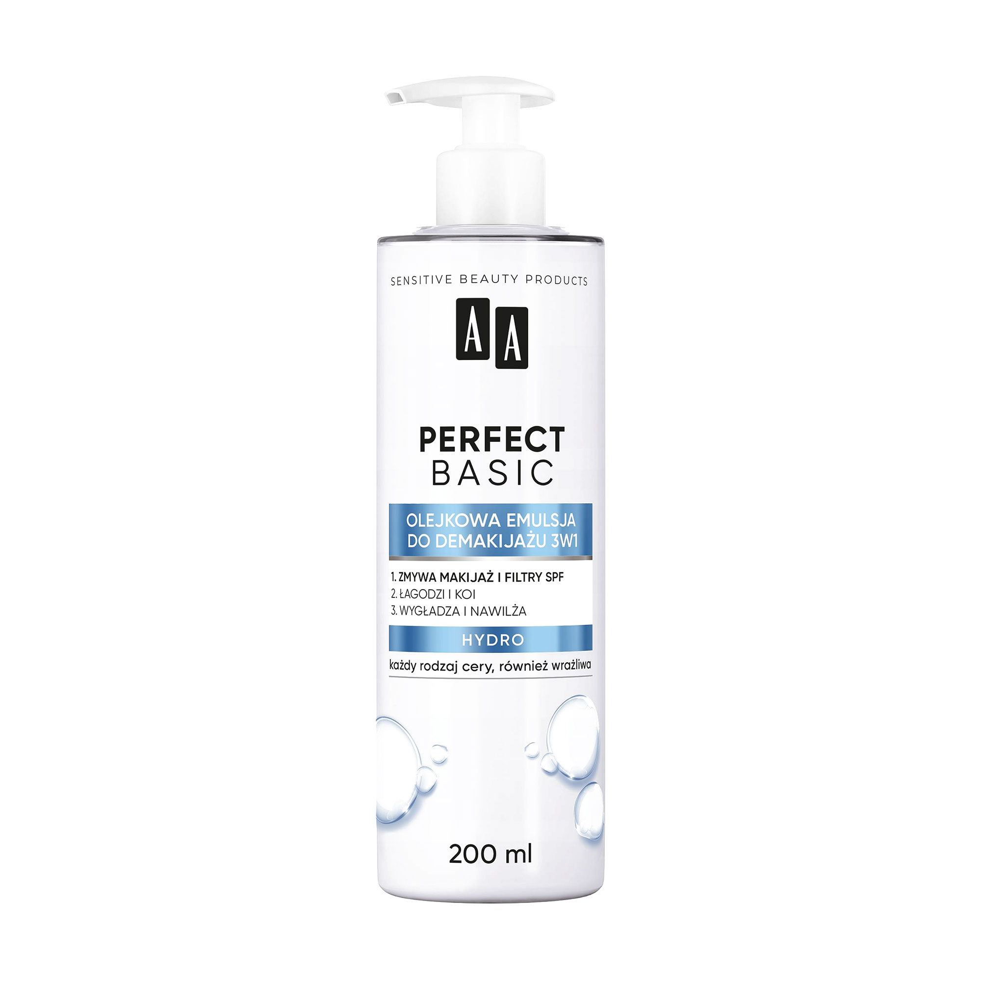 Олійна емульсія для демакіяжу 3 в 1 AA Perfect Basic Hydro, 200 мл
