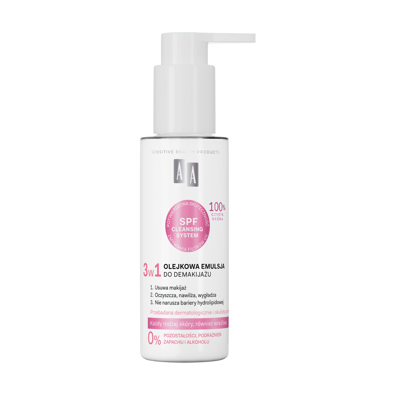 Олійна емульсія для зняття макіяжу 3 в 1 AA Pure Derma, 150 мл