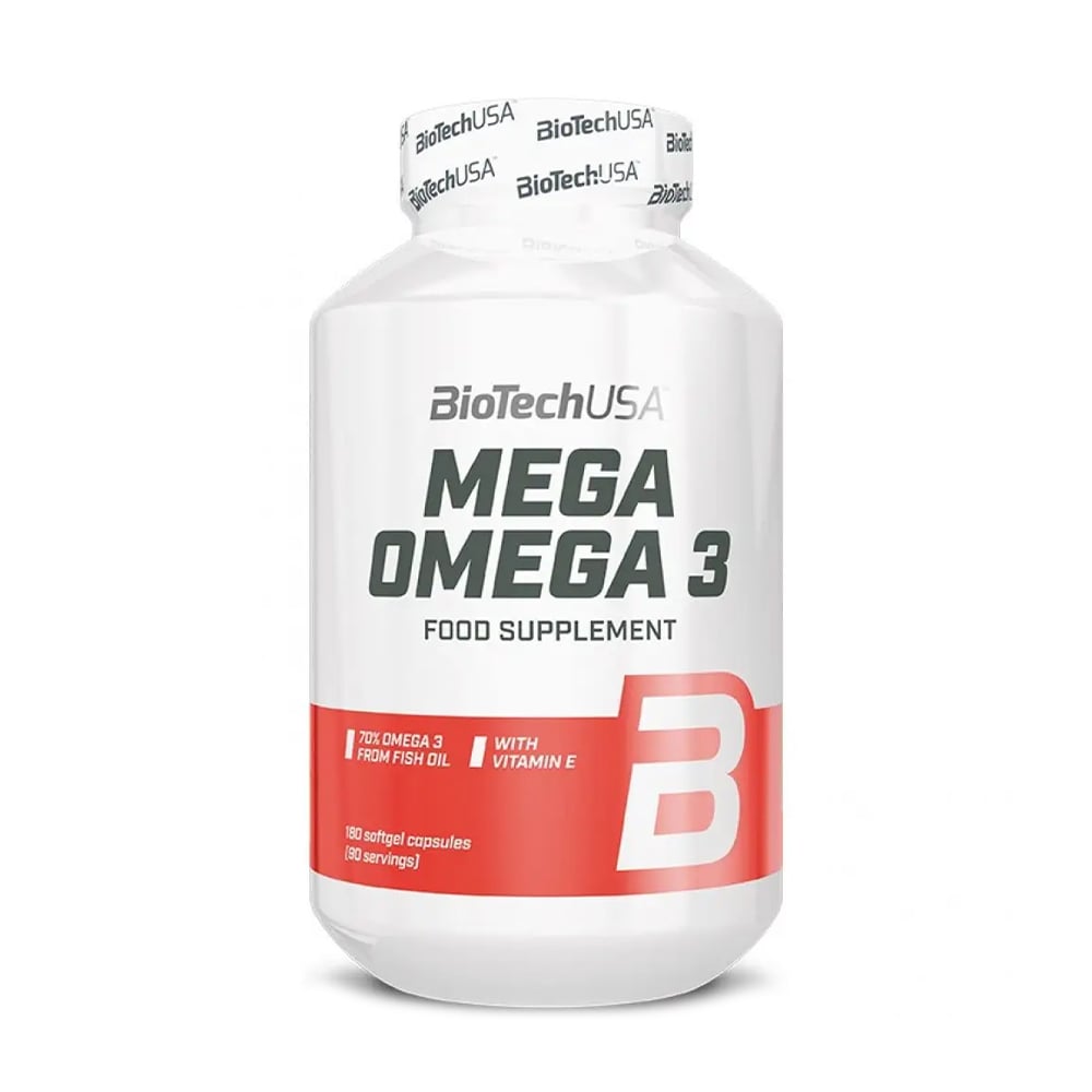 Омега 3 BioTechUSA Mega Omega 3, 180 гелевих капсул