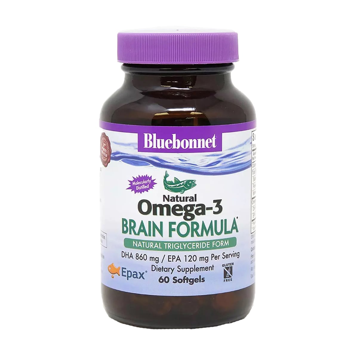 Омега-3 Bluebonnet Nutrition Omega-3 Brain Formula, 60 капсул