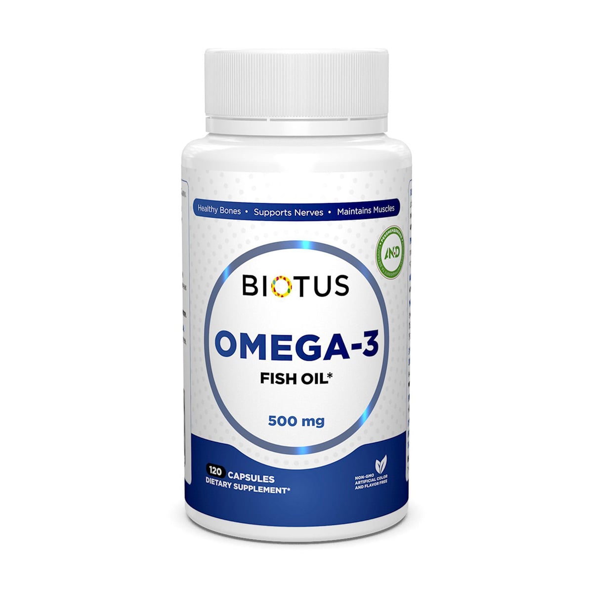 Омега-3 риб'ячий жир Biotus Omega-3 Fish Oil, 500 мг, 120 капсул
