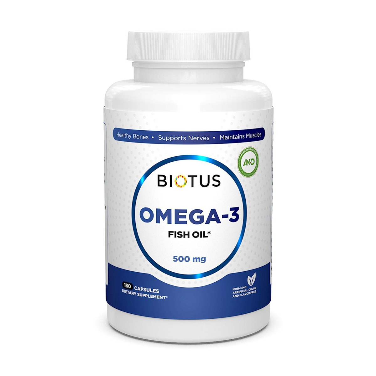 Омега-3 риб'ячий жир Biotus Omega-3 Fish Oil, 500 мг, 180 капсул