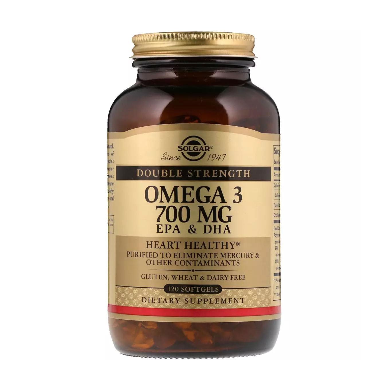 Омега-3 Solgar Omega-3 EPA &amp; DHA 700 мг, 120 капсул