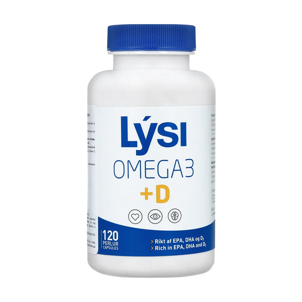 Омега 3 з вітаміном Д Lysi Omega 3 + D, 120 капсул