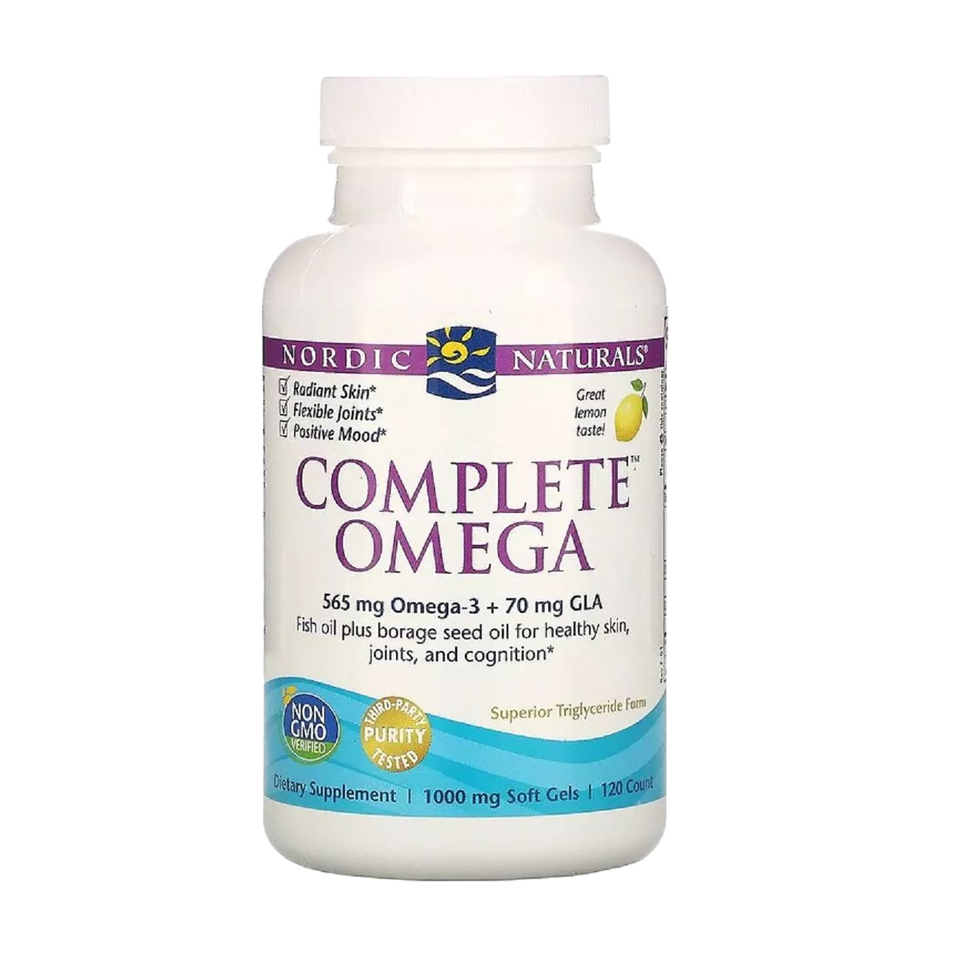 Омега комплекс Nordic Naturals Complete Omega, зі смаком лимону, 120 гелевих капсул