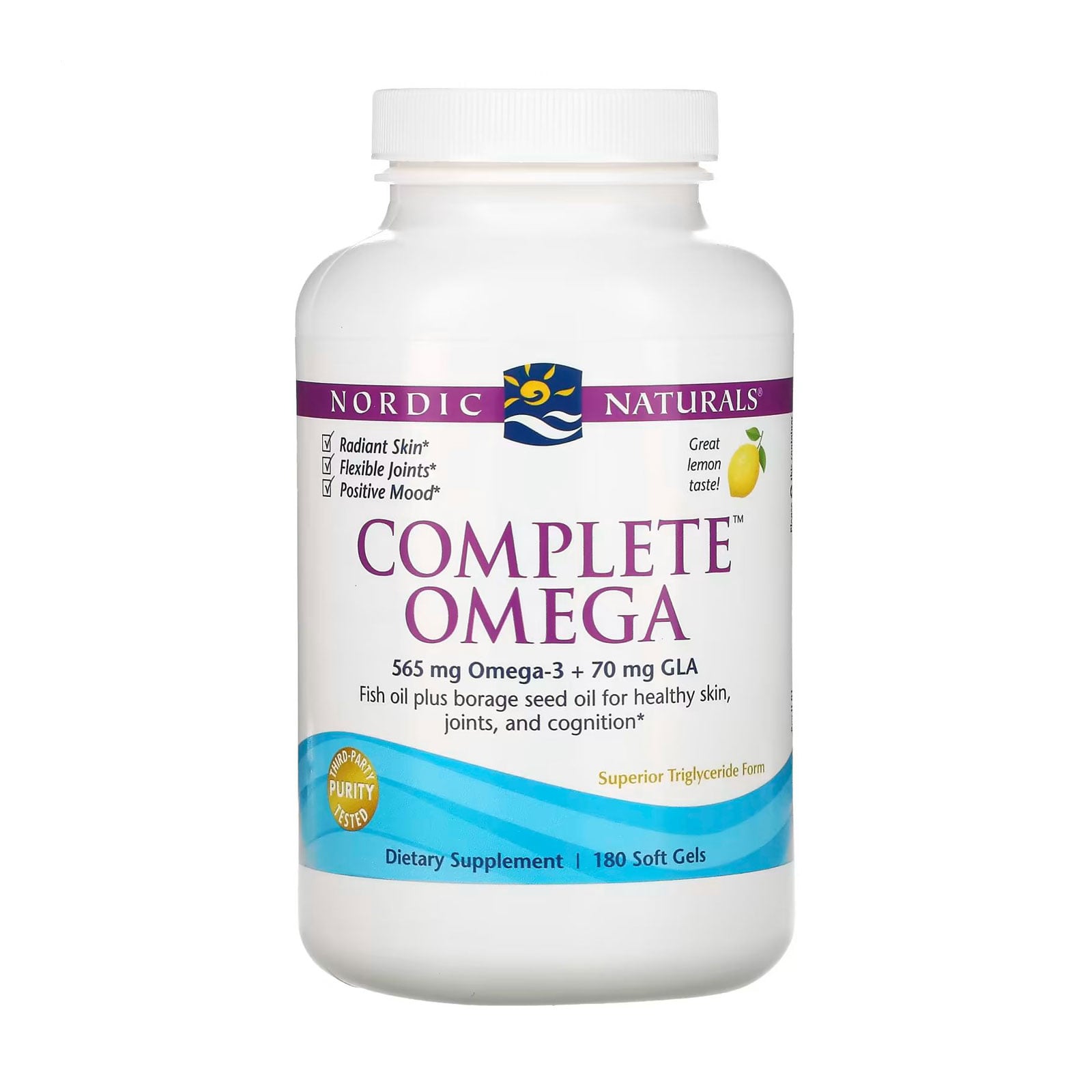 Омега комплекс Nordic Naturals Complete Omega зі смаком лимону, 180 гелевих капсул