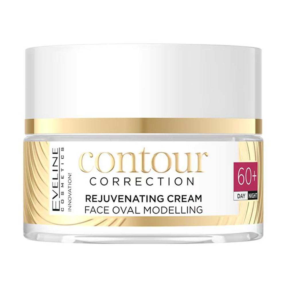 Омолоджувальний крем Eveline Cosmetics Contour Correction Rejuvenating Cream Face Oval Modelling 60+ моделювальний овал обличчя, 50 мл