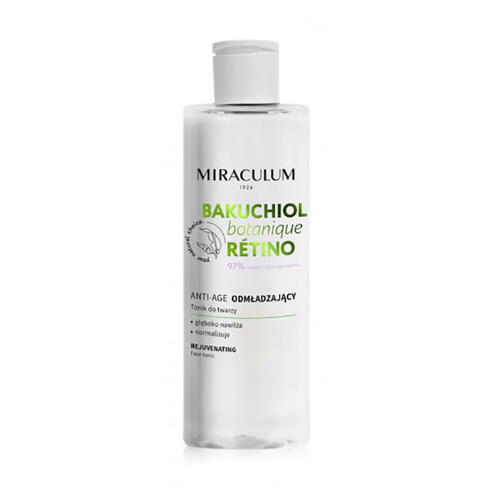 Омолоджувальний тонік для обличчя Miraculum Bakuchiol Botanique Retino Anti-Age Tonic, 200 мл