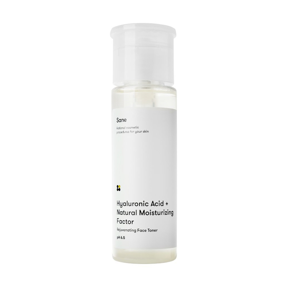Омолоджувальний тонік для обличчя Sane Hyaluronic Acid Natural Moisturizing Factor з гіалуроновою кислотою та натуральним зволожуючим фактором, 100 мл