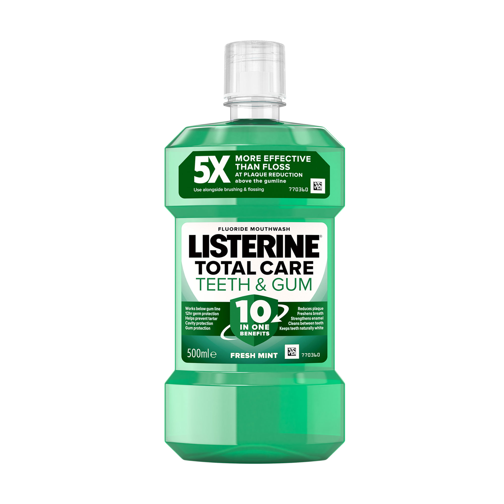 Ополіскувач для ротової порожнини Listerine Total Care Захист зубів та ясен, 500 мл