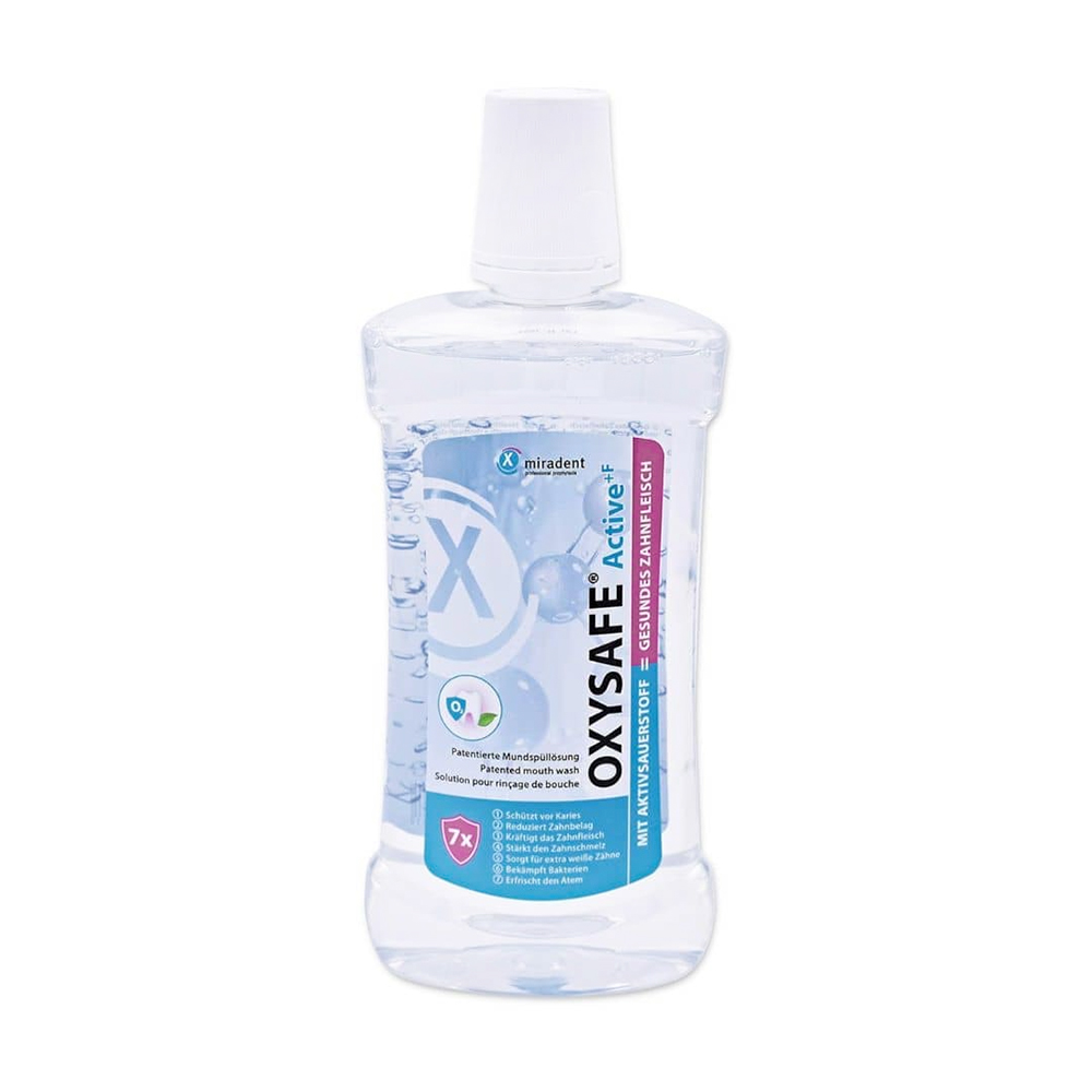 Ополіскувач для ротової порожнини Miradent Oxysafe Active +F, 500 мл