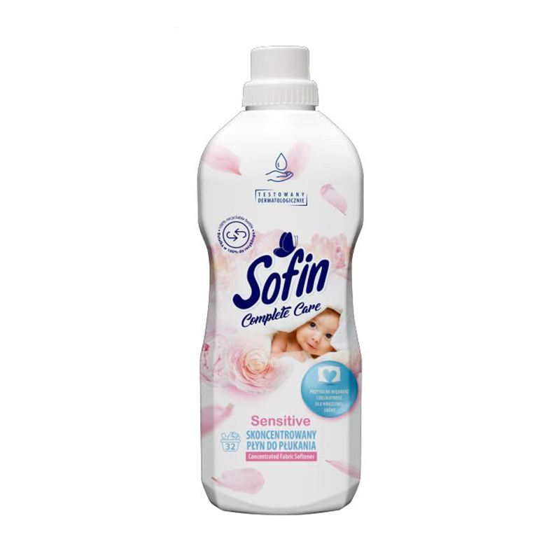Ополіскувач для тканин Sofin Complete Care, Sensitive, 32 цикли прання, 800 мл