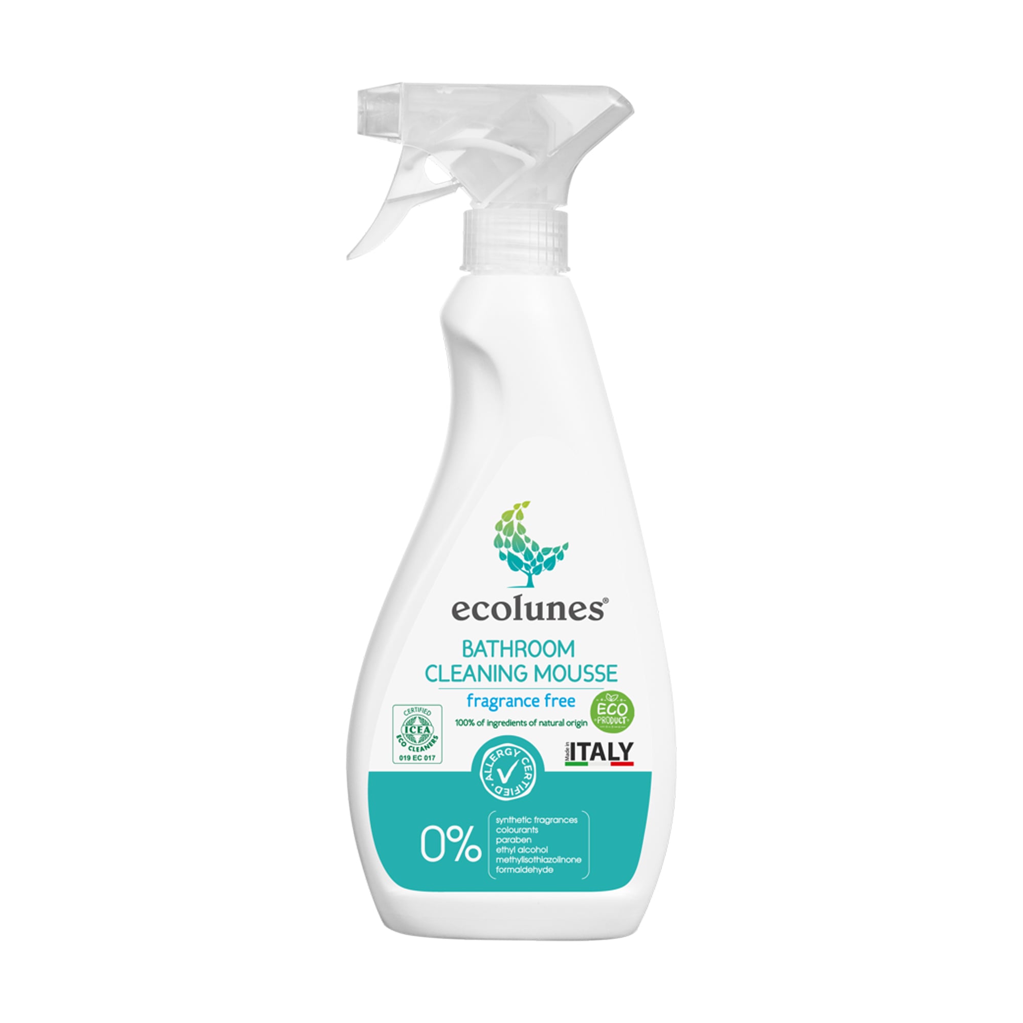 Органічний мус для очищення поверхонь в ванній кімнаті Ecolunes Bathroom Cleaning Mousse без запаху, 500 мл