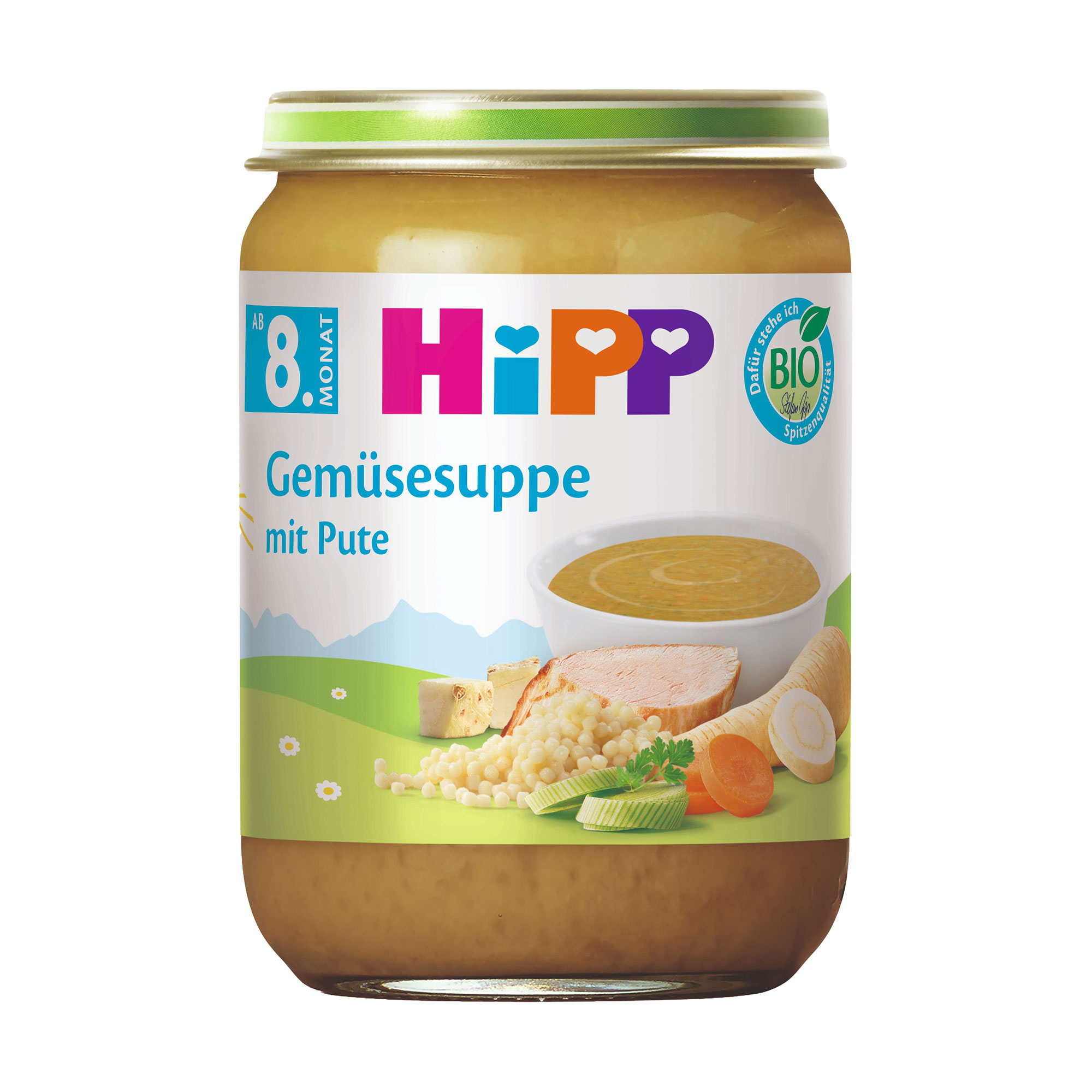 Органічний овочевий суп HIPP з індичкою, від 8 місяців, 190 г