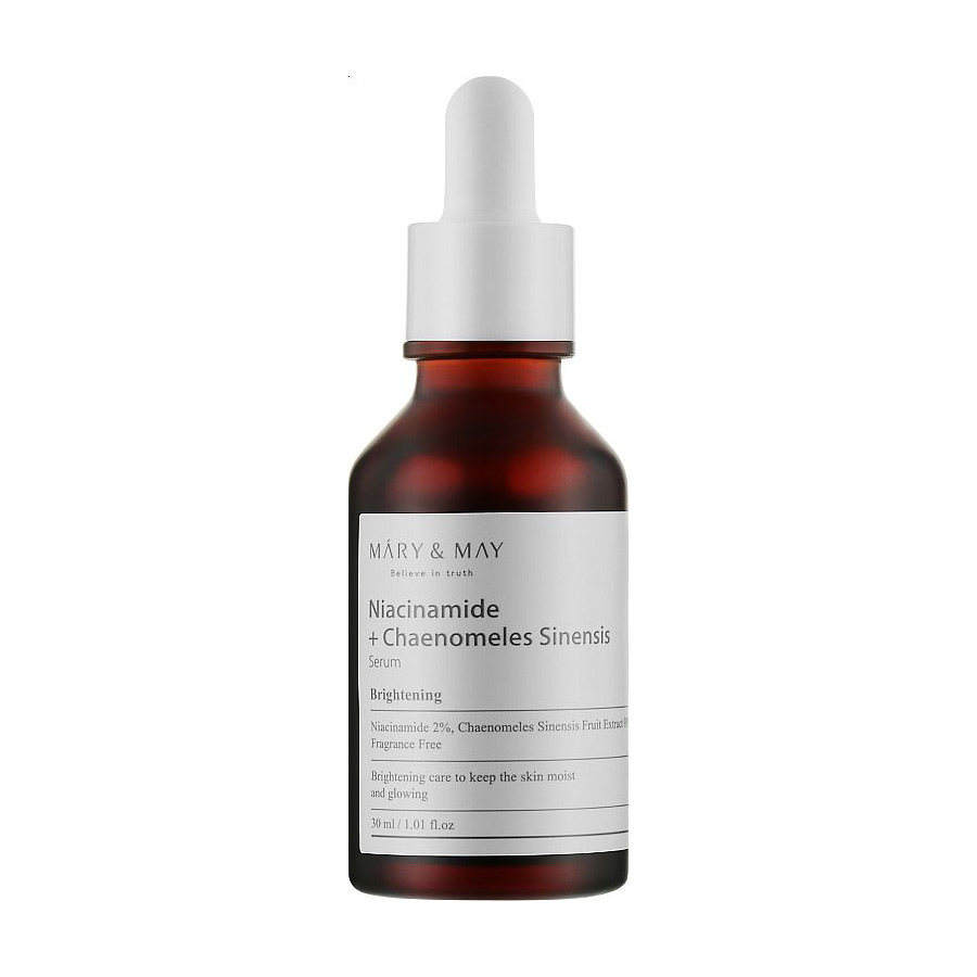 Освітлювальна сироватка для обличчя Mary &amp; May Niacinamide + Chaenomeles Sinensis Serum з ніацинамідом і хеномелесом, 30 мл