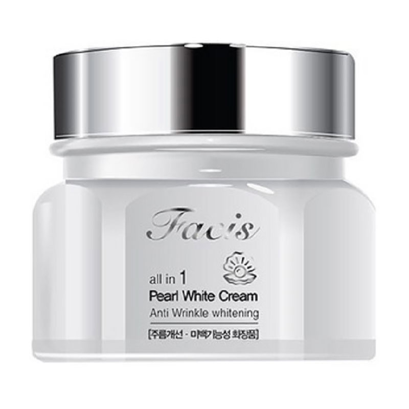 Освітлювальний крем для обличчя Facis All-In-One Pearl Whitening Cream з перлинним порошком, 100 мл