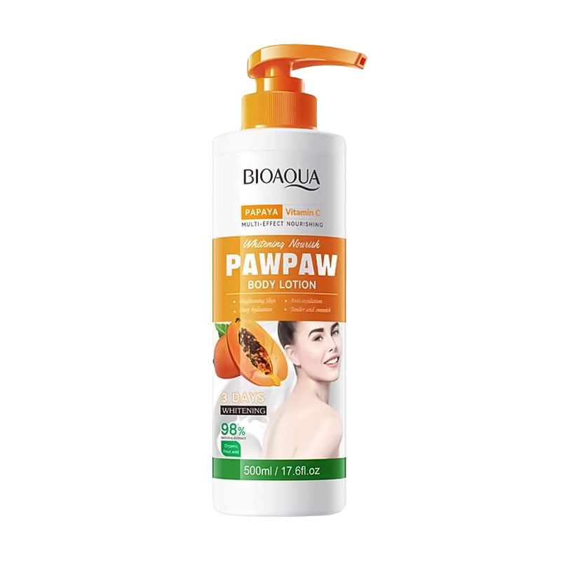 Освітлювальний лосьйон для тіла Bioaqua Papaya Vitamin C Whitening Nourish Pawpaw Body Lotion, 500 мл