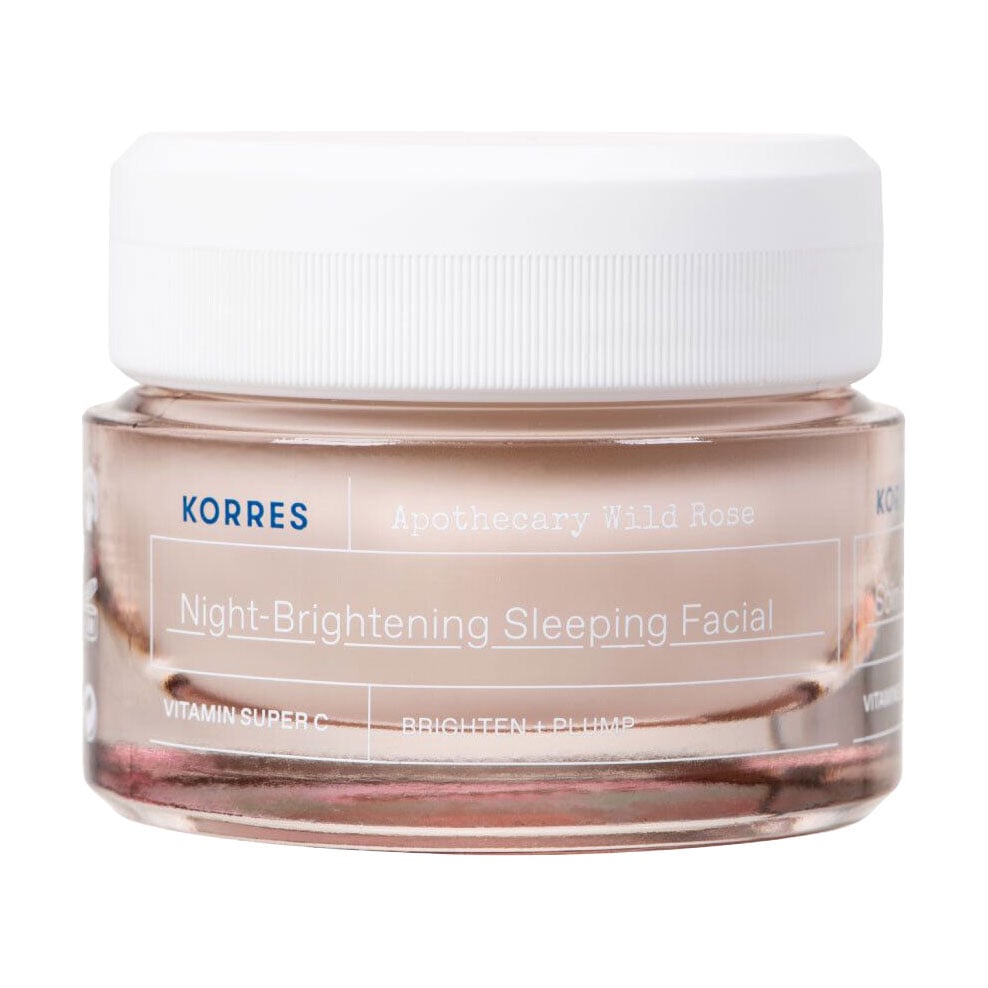 Освітлювальний нічний крем для обличчя Korres Apothecary Wild Rose Night-Brightening Sleeping Facial, 40 мл