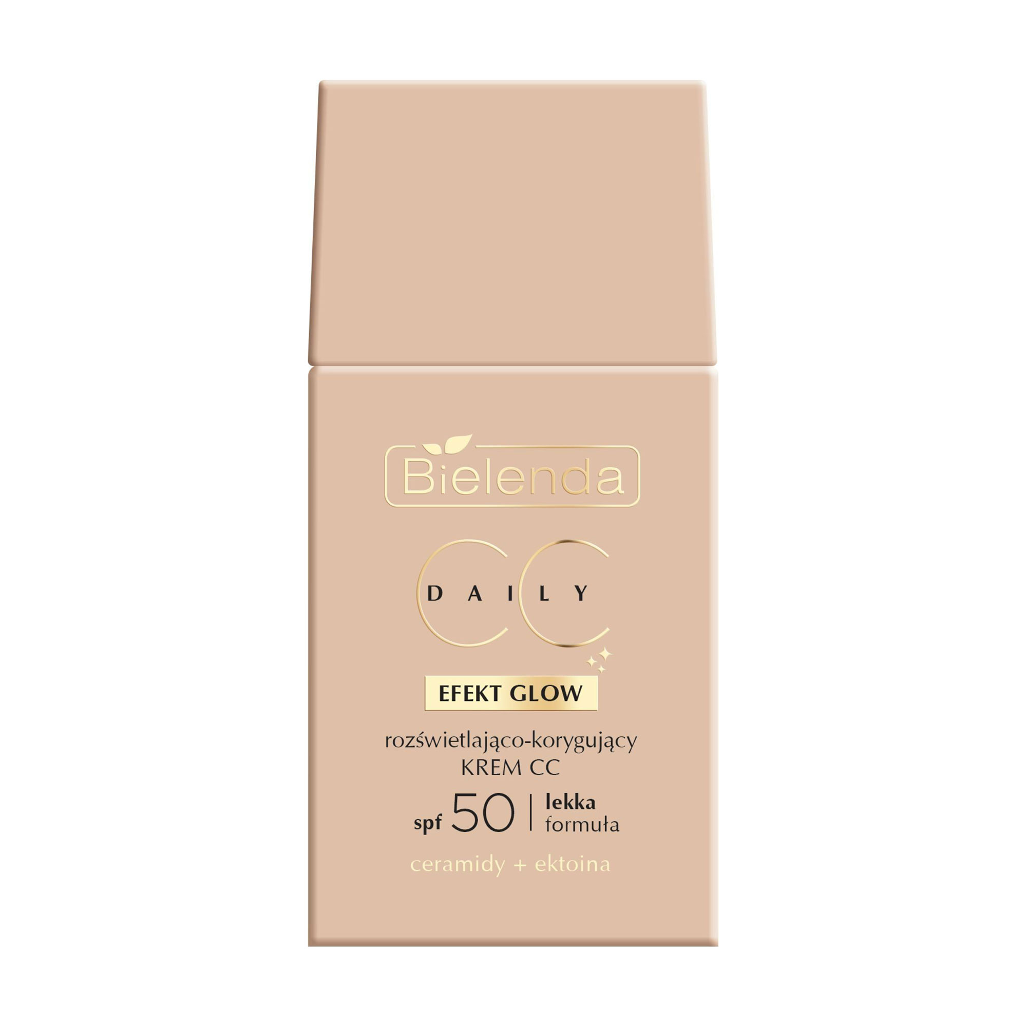 Освітлювальний та коригувальний CC-крем для обличчя Bielenda Daily CC Effect Glow, SPF 50, 40 мл