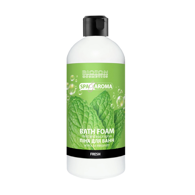 Освіжальна піна для ванн Bioton Cosmetics Spa &amp; Aroma Bath Foam М'ята та евкаліпт, 750 мл