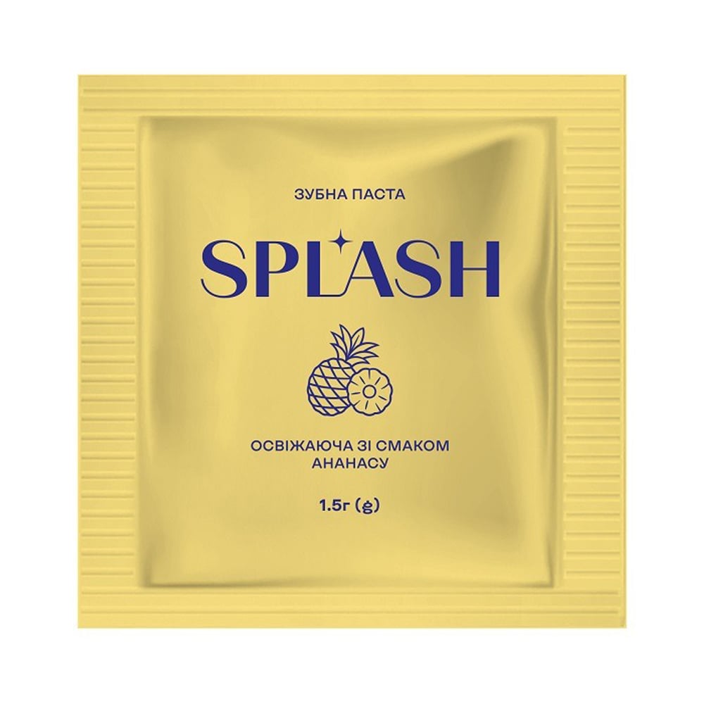 Освіжальна зубна паста Splash зі смаком ананасу, 1.5 г (саше)