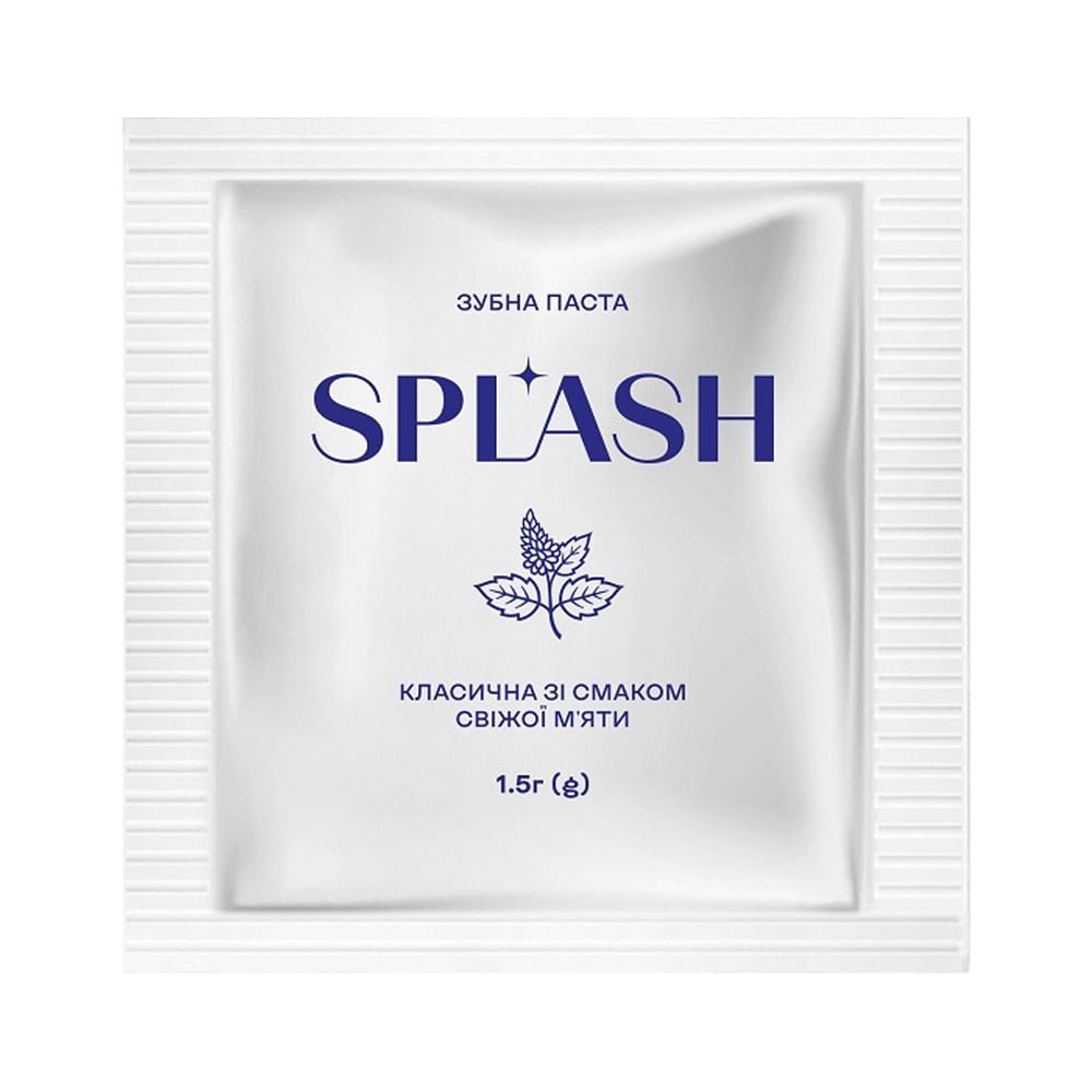 Освіжальна зубна паста Splash зі смаком м'яти, 1.5 г (саше)