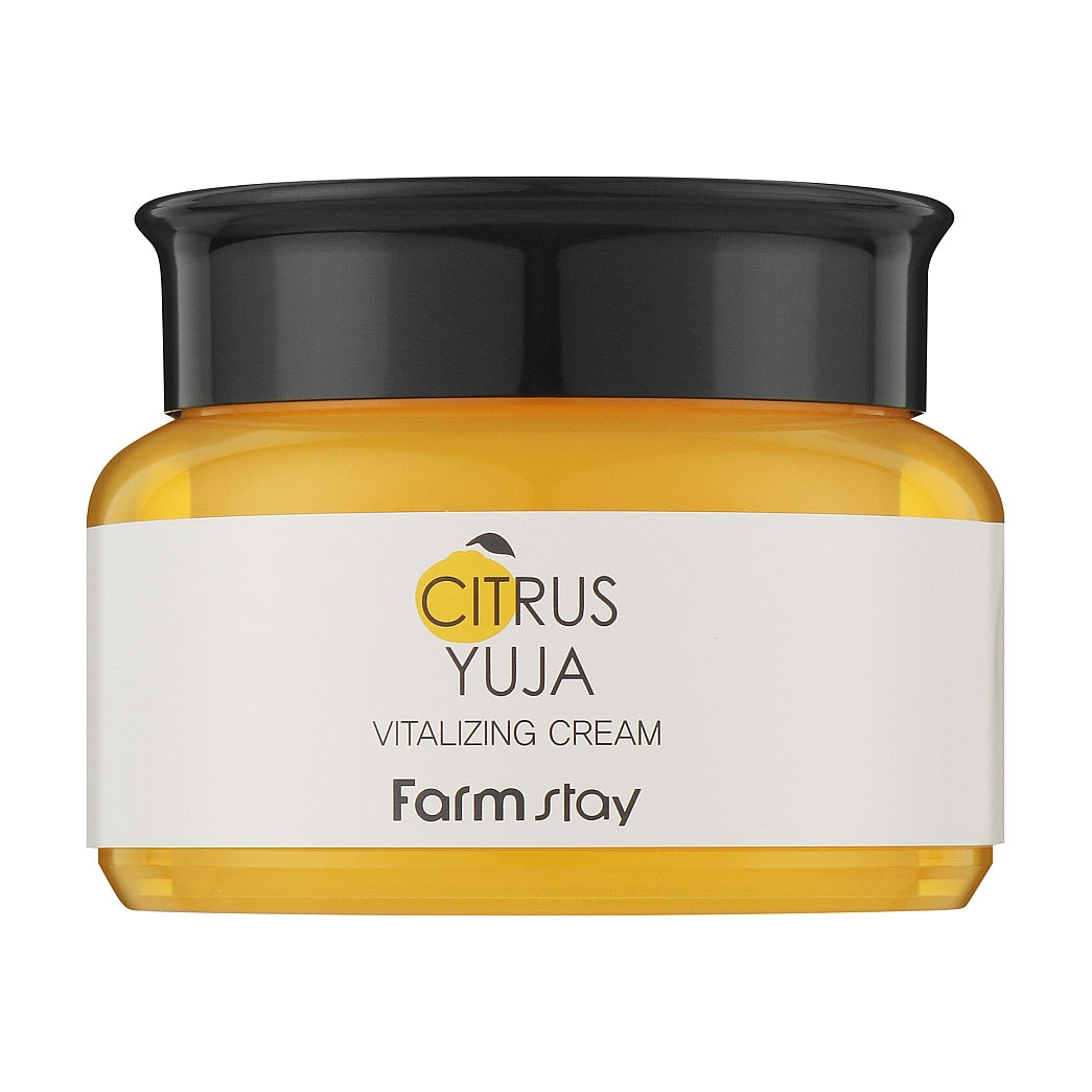 Освіжальний крем для обличчя, шиї та декольте FarmStay Citrus Yuja Vitalizing Cream з екстрактом юдзу, 100 г