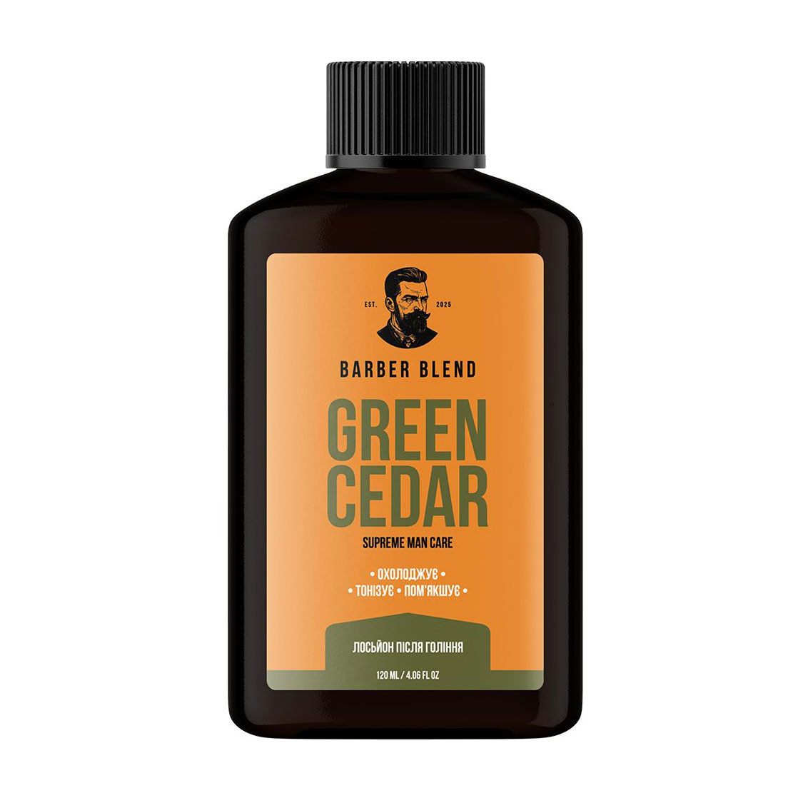 Освіжальний лосьйон після гоління Barber Blend Green Cedar, 120 мл