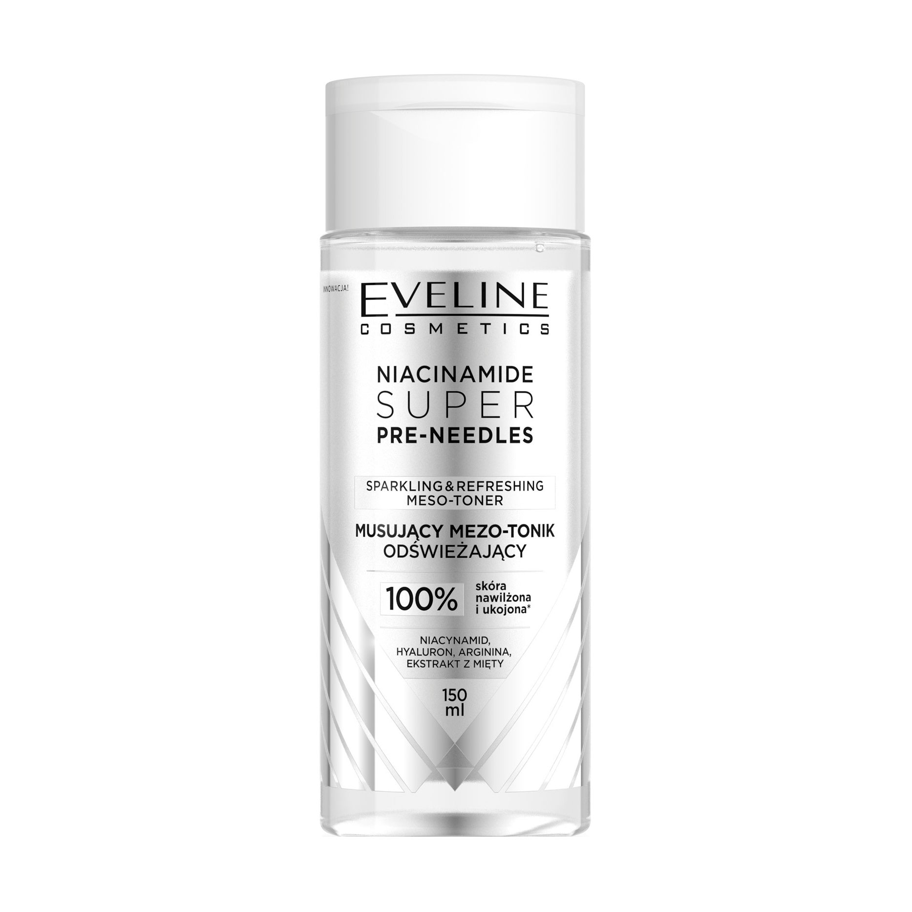 Освіжальний мезо-тонік для обличчя Eveline Super Needles з ніацинамідом, 150 мл