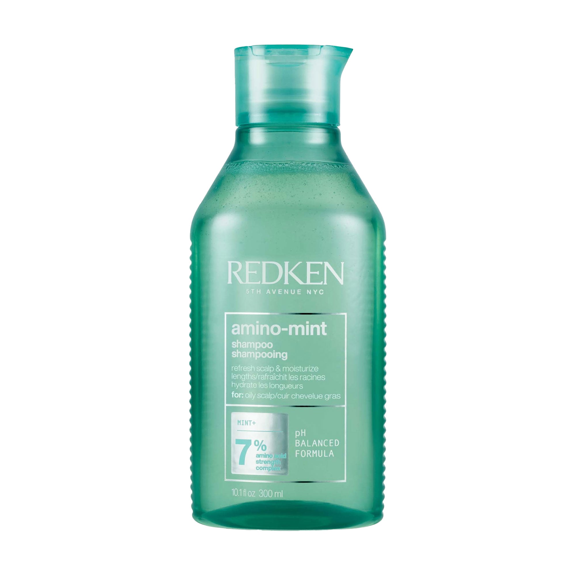 Освіжальний шампунь Redken Amino-Mint Shampoo для контролю жирності шкіри голови та зволоження волосся по довжині, 300 мл