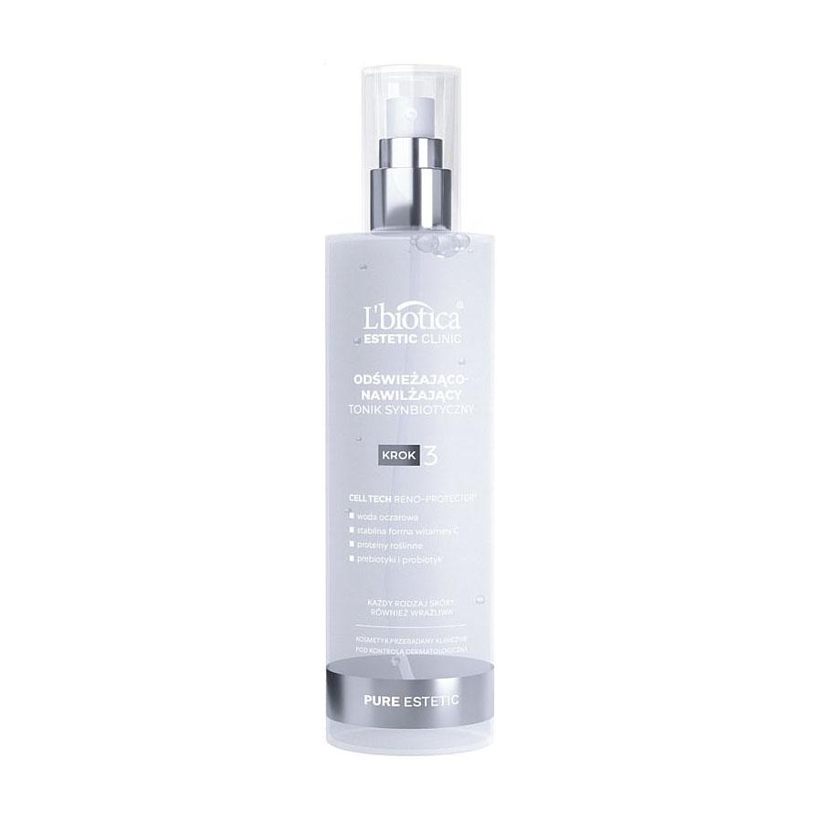 Освіжальний та зволожувальний тонік для обличчя L'biotica Estetic Clinic Pure Estetic Tonic, 200 мл