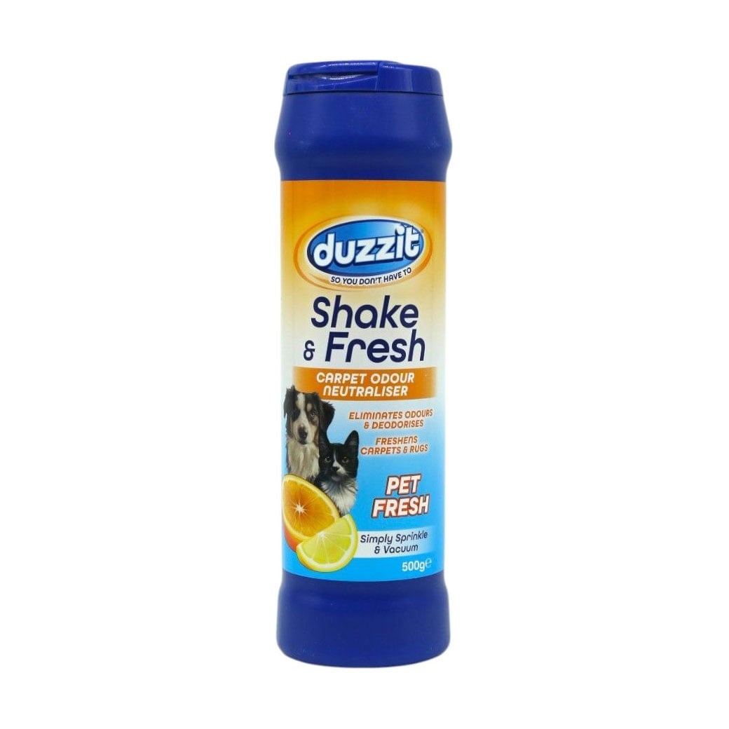 Освіжувач для килимів з нейтралізацією запаху Duzzit Shake &amp; Fresh Carpet Odour Neutraliser, Pet Fresh, 500 г