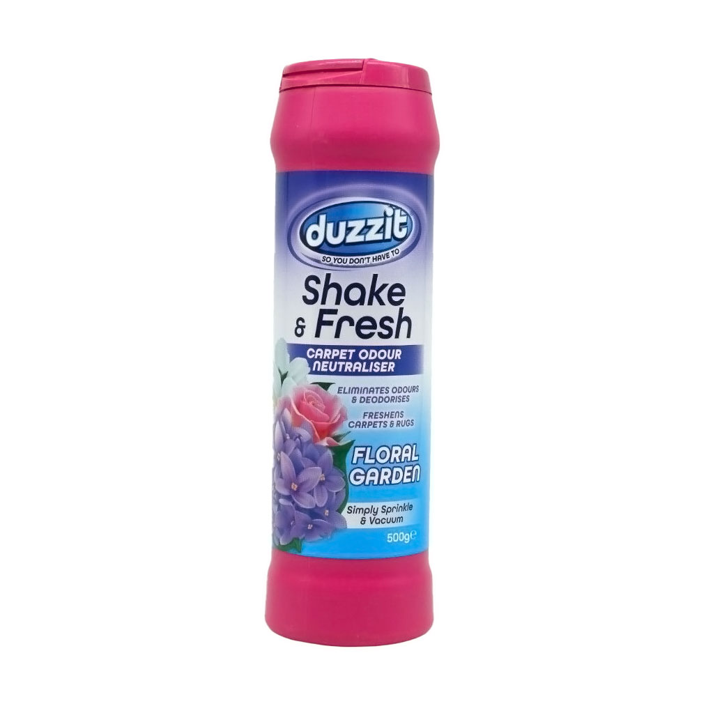 Освіжувач для килимів з нейтралізацією запаху Duzzit Shake &amp; Fresh Carpet Odour Neutraliser, Квітковий сад, 500 г