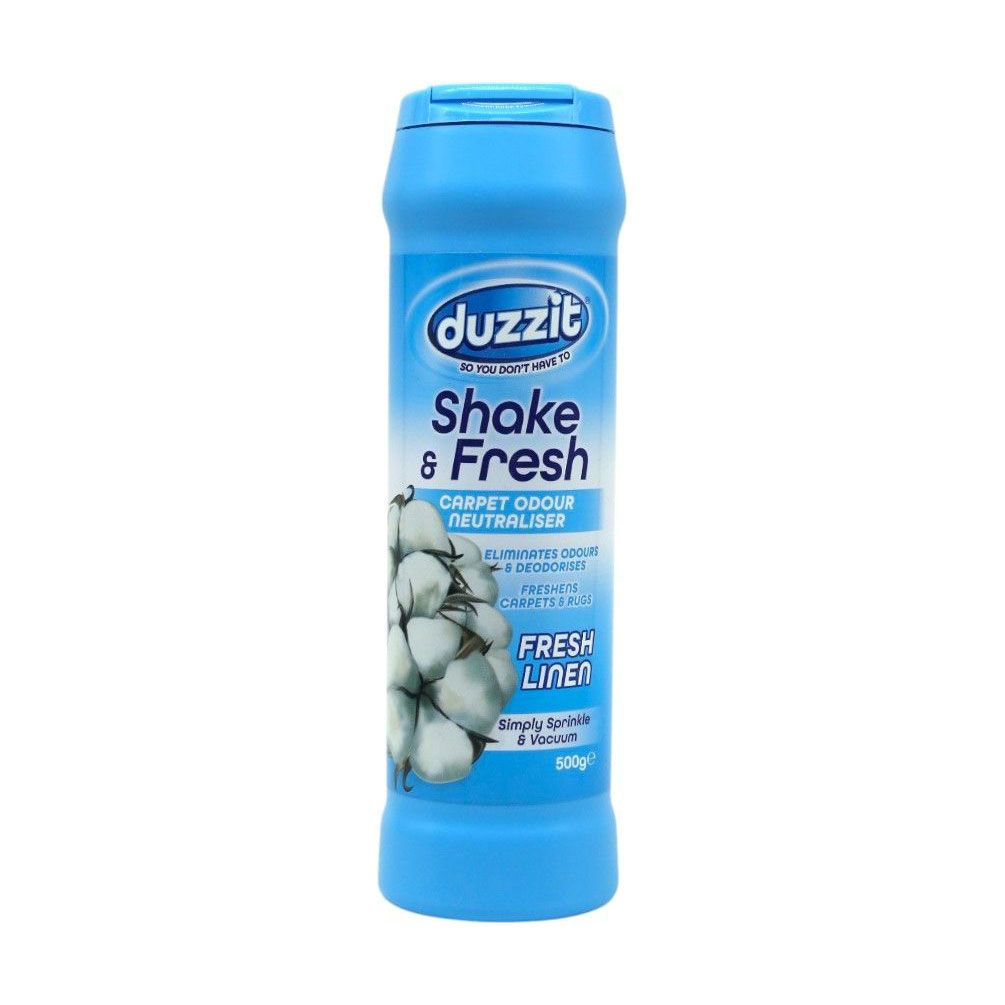 Освіжувач для килимів з нейтралізацією запаху Duzzit Shake &amp; Fresh Carpet Odour Neutraliser, Свіжа білизна, 500 г