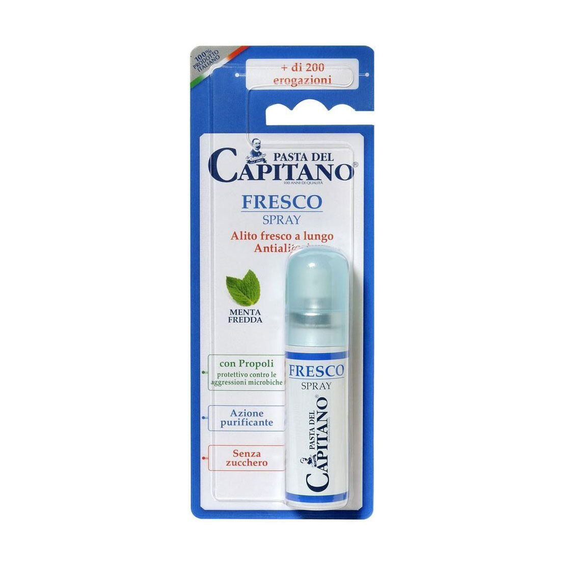 Освіжувач для ротової порожнини Pasta Del Capitano Fresco Fresh Mouth Spray Mint, 15 мл