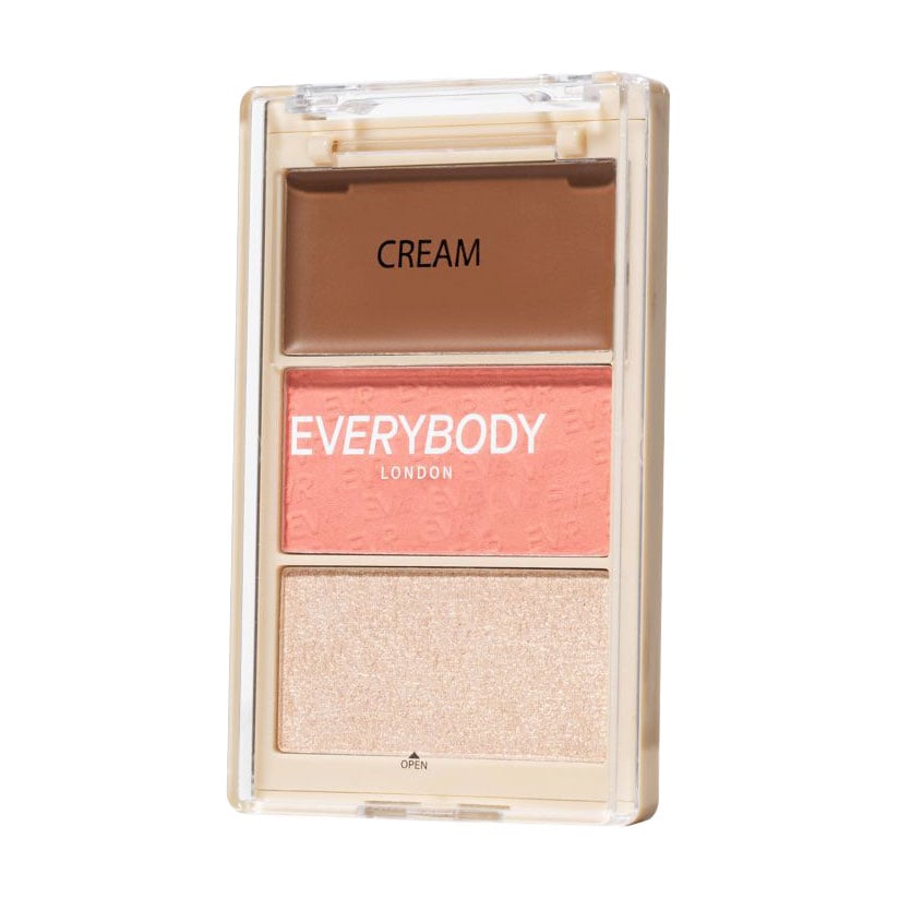 Палетка для контурингу обличчя Everybody London Trio Face Palette, Glow Me Peachy, 8.6 г