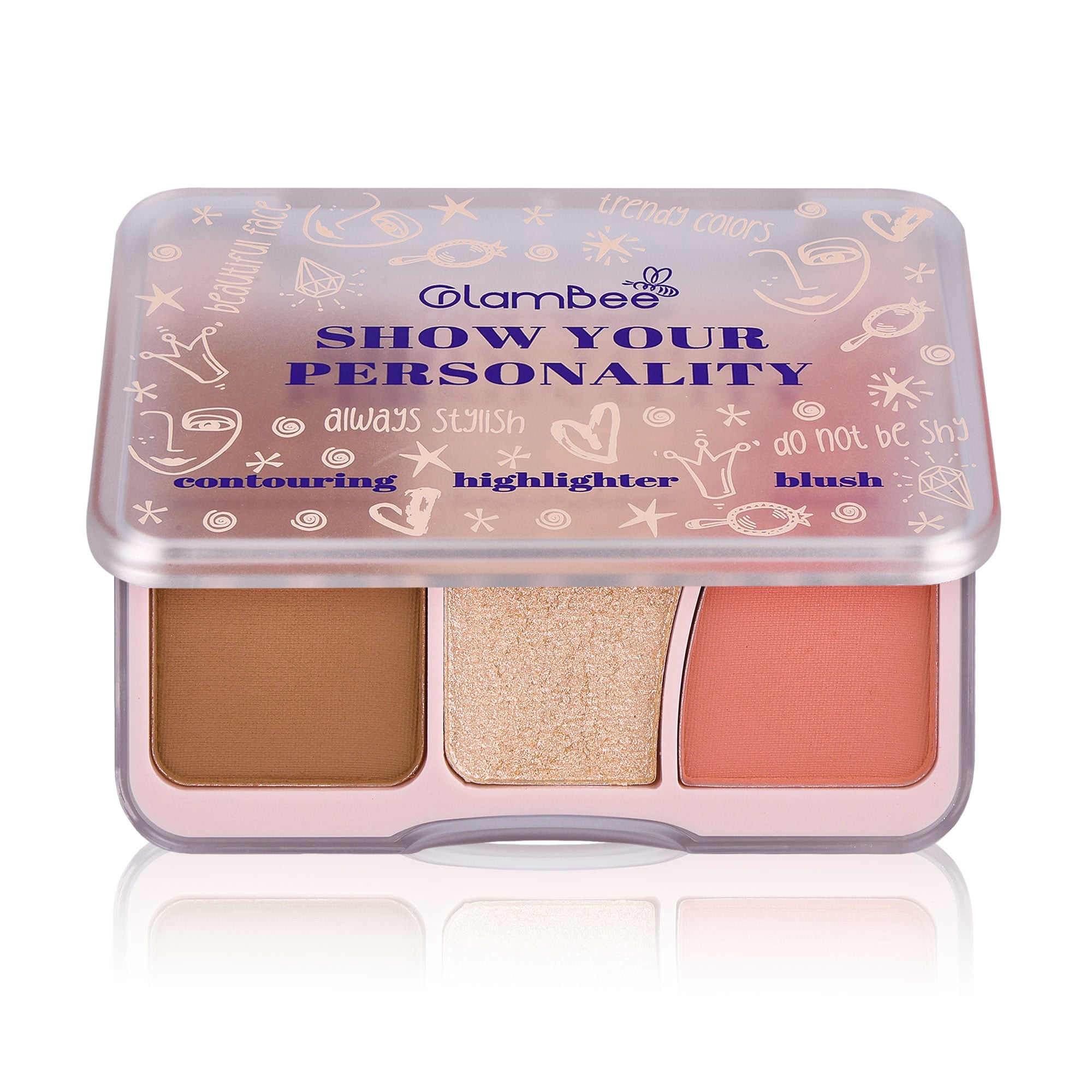 Палетка для контурингу обличчя GlamBee Show Your Personality, 8 г