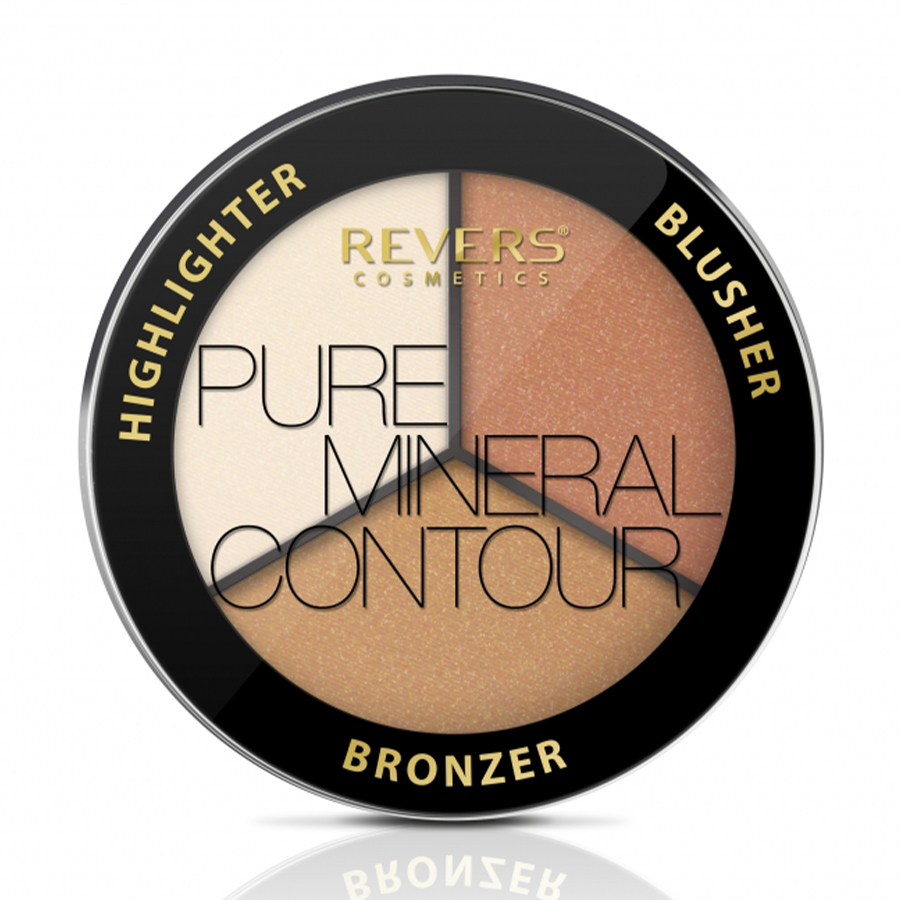 Палетка для контурингу обличчя Revers Cosmetics Pure Mineral Contour 03, 7.5 г