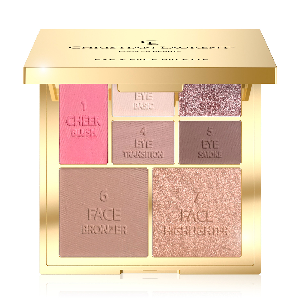 Палетка для контурингу обличчя та макіяжу очей Christian Laurent Eye &amp; Face Palette, 13 г