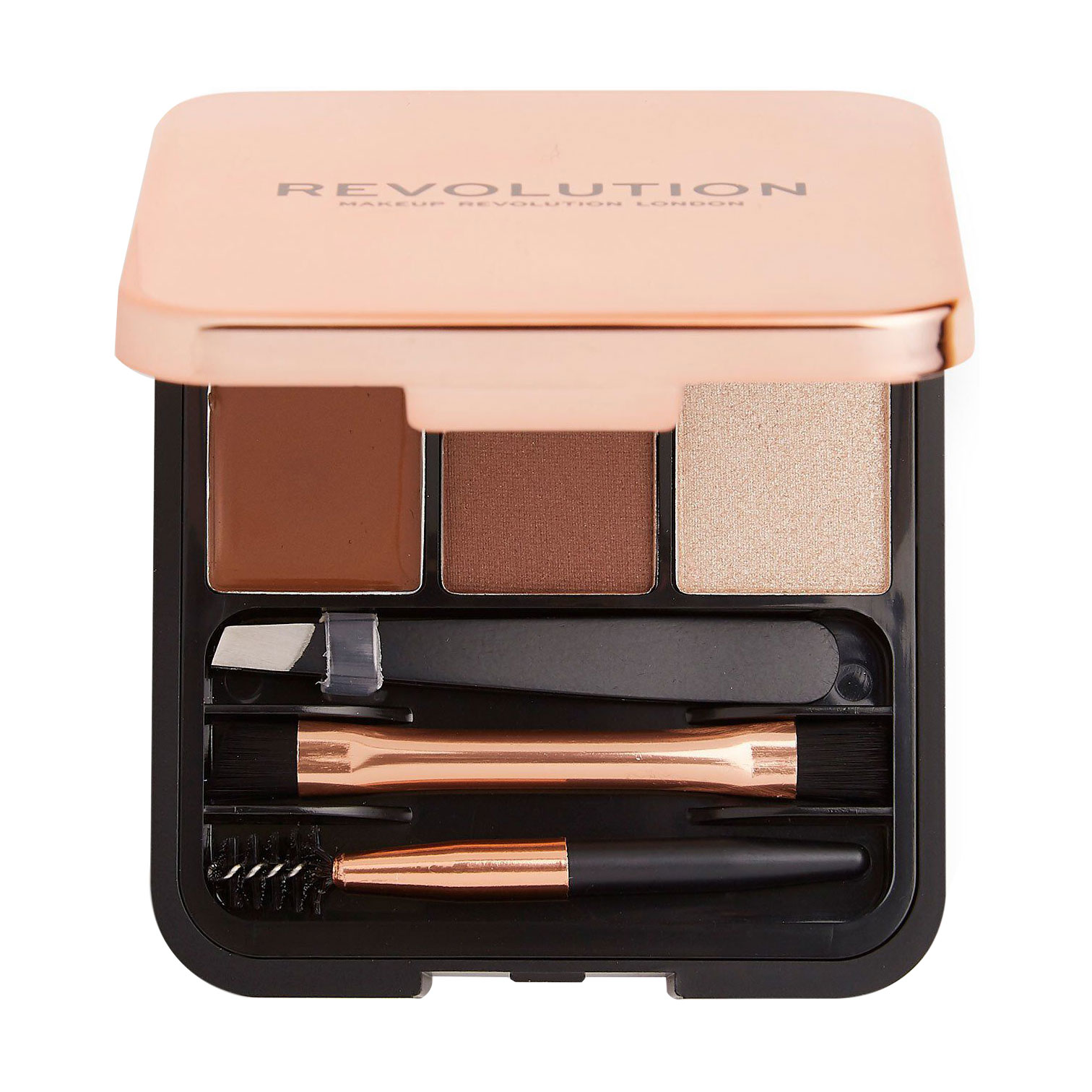 Палетка для макіяжу брів Makeup Revolution Brow Sculpt Kit, Medium Brown, 2.2 г