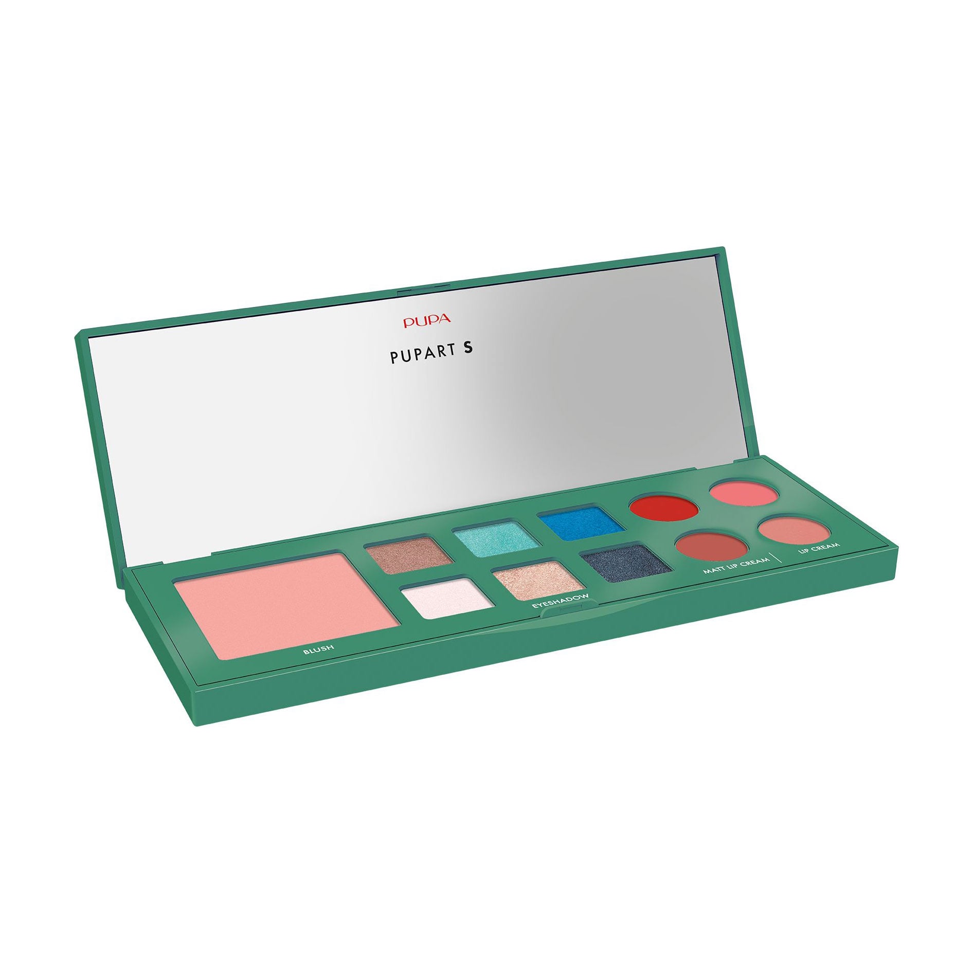 Палетка для макіяжу очей, губ та обличчя Pupa Beauty Kits Pupart S Зелений, 11.4 г