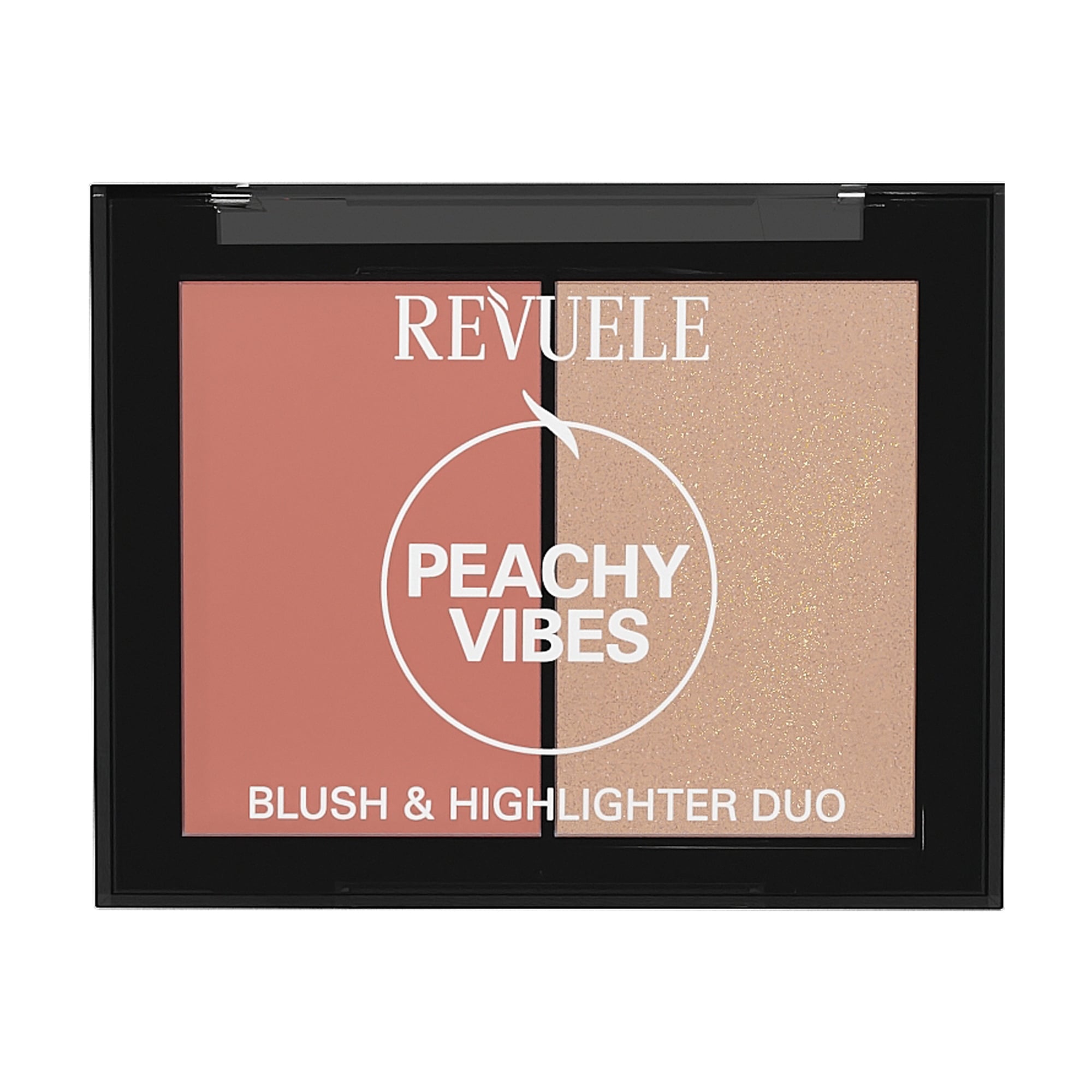 Палетка рум'ян та хайлайтера Revuele Blush &amp; Highlighter Duo Персиковий настрій, 8 г