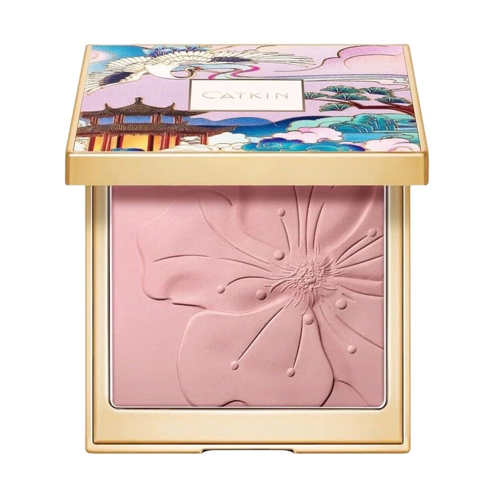 Палетка рум'ян та хайлайтеру для обличчя Catkin 2 In 1 Highlighter &amp; Cheek Blush, C06 Misty Rain, 10 г