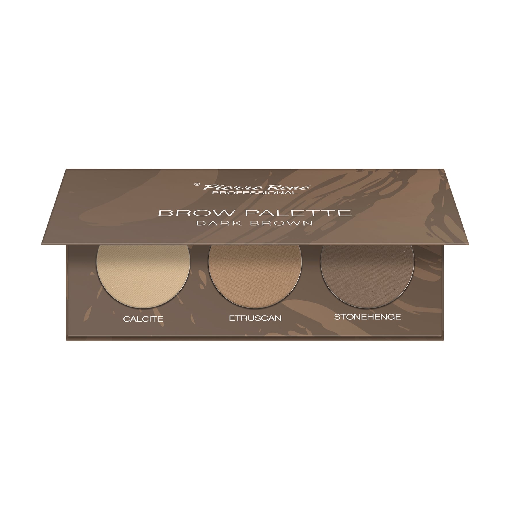 Палетка тіней для брів Pierre Rene Professional Brow Palette, 02 Dark Brown, 3.9 г