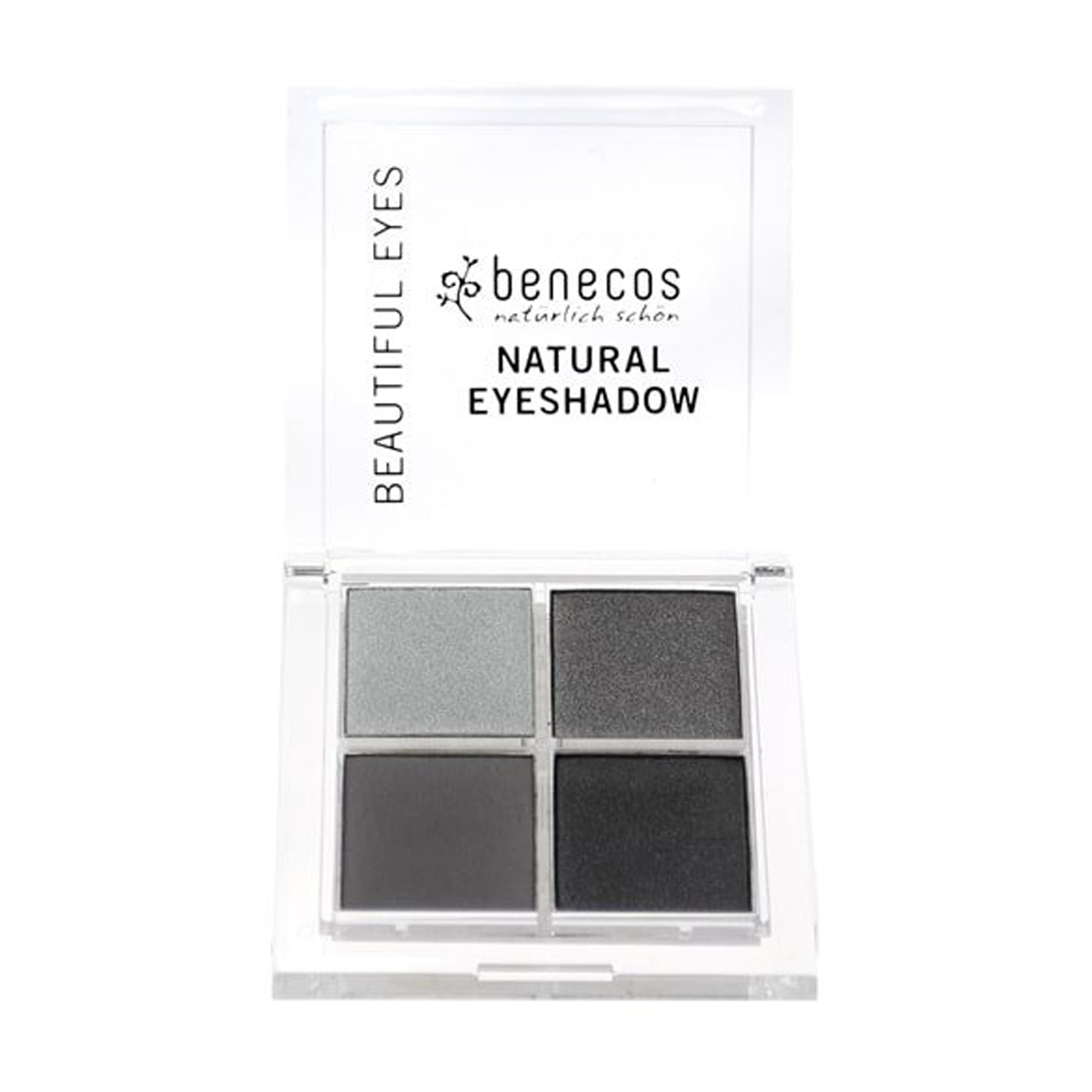 Палетка тіней для повік Benecos Natural Quattro Eyeshadow, Smokey Eyes, 8 г