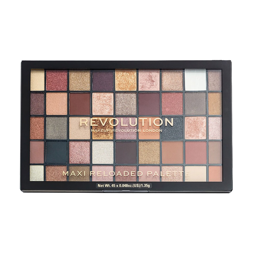 Палетка тіней для повік Makeup Revolution Maxi Reloaded Palette 45 відтінків, Large It Up, 60.75 г