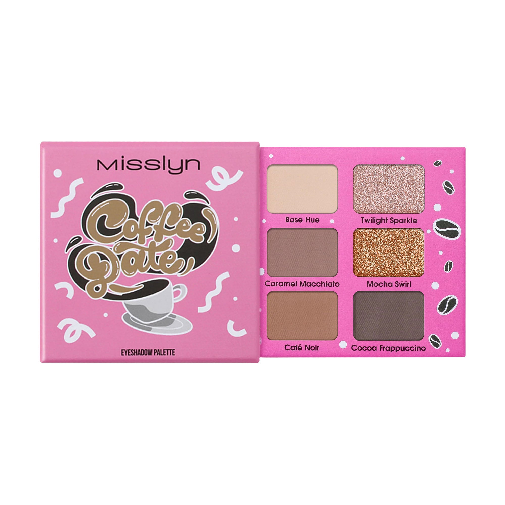 Палетка тіней для повік Misslyn Coffee Date Eyeshadow Palette 2 Espresso Evening, 7 г